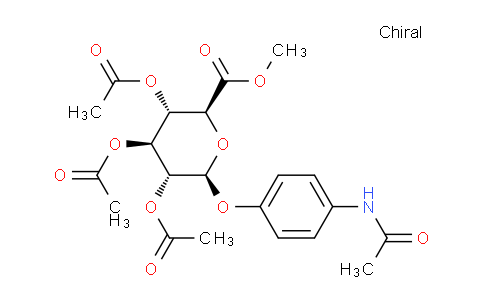 CAS No. 30824-21-6, (2S,3R,4S,5S,6S)-2-(4-Acetamidophenoxy)-6-(methoxycarbonyl)tetrahydro-2H-pyran-3,4,5-triyl triacetate