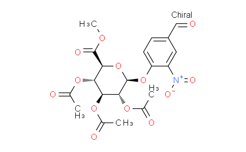 CAS No. 148579-93-5, (2S,3R,4S,5S,6S)-2-(4-Formyl-2-nitrophenoxy)-6-(methoxycarbonyl)tetrahydro-2H-pyran-3,4,5-triyl triacetate