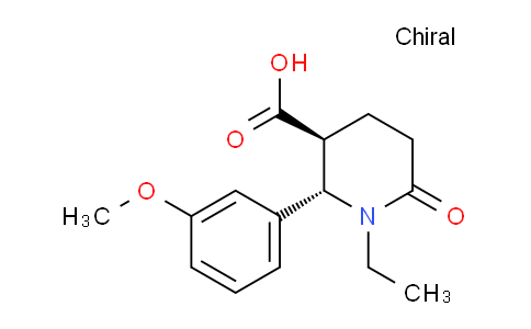 CAS No. 1391500-60-9, (2S,3S)-1-Ethyl-2-(3-methoxyphenyl)-6-oxopiperidine-3-carboxylic acid