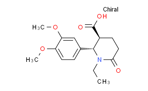 CAS No. 1212402-67-9, (2S,3S)-2-(3,4-Dimethoxyphenyl)-1-ethyl-6-oxopiperidine-3-carboxylic acid