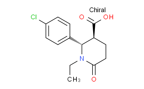 CAS No. 1391582-00-5, (2S,3S)-2-(4-Chlorophenyl)-1-ethyl-6-oxopiperidine-3-carboxylic acid