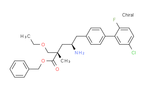 CAS No. 1562405-20-2, (2S,4R)-Benzyl 4-amino-5-(5'-chloro-2'-fluoro-[1,1'-biphenyl]-4-yl)-2-(ethoxymethyl)-2-methylpentanoate