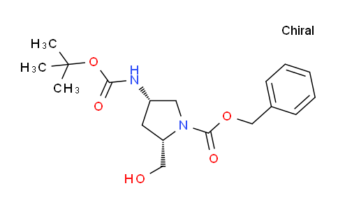 CAS No. 380648-94-2, (2S,4S)-Benzyl 4-((tert-butoxycarbonyl)amino)-2-(hydroxymethyl)pyrrolidine-1-carboxylate