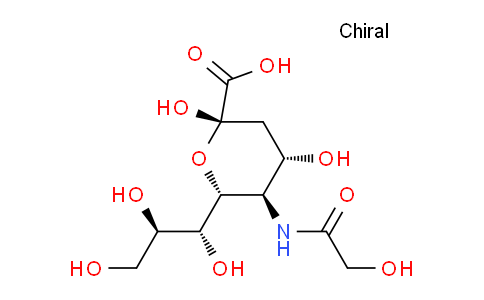 CAS No. 885329-49-7, (2S,4S,5R,6R)-2,4-Dihydroxy-5-(2-hydroxyacetamido)-6-((1R,2R)-1,2,3-trihydroxypropyl)tetrahydro-2H-pyran-2-carboxylic acid