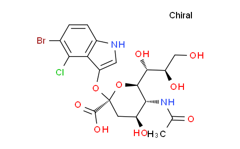 CAS No. 153248-52-3, (2S,4S,5R,6R)-5-Acetamido-2-((5-bromo-4-chloro-1H-indol-3-yl)oxy)-4-hydroxy-6-((1R,2R)-1,2,3-trihydroxypropyl)tetrahydro-2H-pyran-2-carboxylic acid