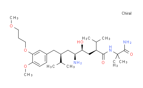 CAS No. 735245-56-4, (2S,4S,5S,7S)-5-Amino-N-(1-amino-2-methyl-1-oxopropan-2-yl)-4-hydroxy-2-isopropyl-7-(4-methoxy-3-(3-methoxypropoxy)benzyl)-8-methylnonanamide