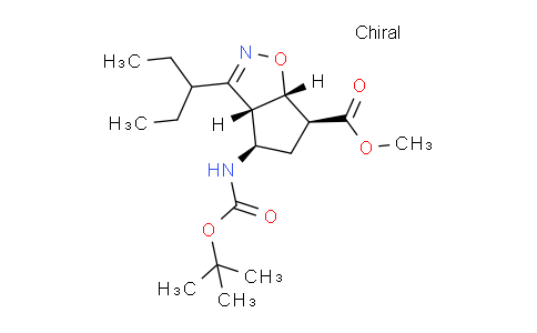 CAS No. 229613-93-8, (3aR,4R,6S,6aS)-Methyl 4-((tert-butoxycarbonyl)amino)-3-(pentan-3-yl)-4,5,6,6a-tetrahydro-3aH-cyclopenta[d]isoxazole-6-carboxylate