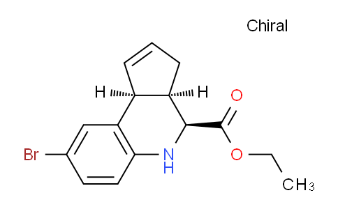 CAS No. 957559-59-0, (3aR,4S,9bS)-Ethyl 8-bromo-3a,4,5,9b-tetrahydro-3H-cyclopenta[c]quinoline-4-carboxylate