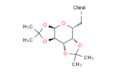 CAS No. 4026-28-2, (3AR,5S,5aR,8aS,8bR)-5-(iodomethyl)-2,2,7,7-tetramethyltetrahydro-3aH-bis([1,3]dioxolo)[4,5-b:4',5'-d]pyran