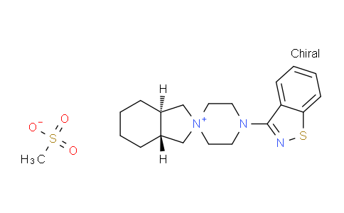 CAS No. 186204-37-5, (3aR,7aR)-4'-(Benzo[d]isothiazol-3-yl)octahydrospiro[isoindole-2,1'-piperazin]-2-ium methanesulfonate