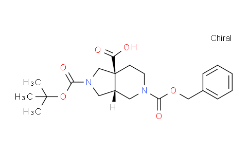 CAS No. 1260594-17-9, (3aR,7aS)-5-((Benzyloxy)carbonyl)-2-(tert-butoxycarbonyl)octahydro-1H-pyrrolo[3,4-c]pyridine-7a-carboxylic acid