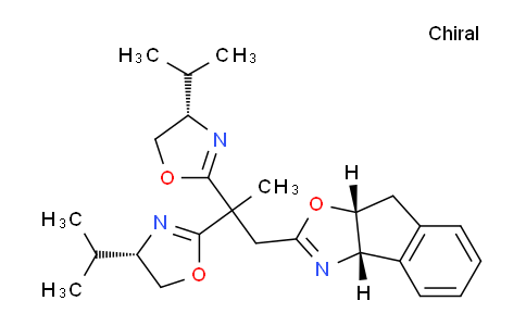 CAS No. 862605-48-9, (3aS,8aR)-2-[2,2-Bis[(S)-4-isopropyl-4,5-dihydro-2-oxazolyl]propyl]-8,8a-dihydro-3aH-indeno[1,2-d]oxazole
