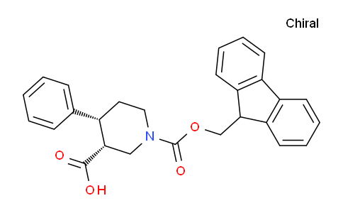 CAS No. 1014018-07-5, (3R,4R)-1-(((9H-Fluoren-9-yl)methoxy)carbonyl)-4-phenylpiperidine-3-carboxylic acid