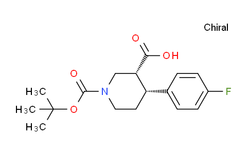 CAS No. 951167-03-6, (3R,4R)-1-(tert-Butoxycarbonyl)-4-(4-fluorophenyl)piperidine-3-carboxylic acid
