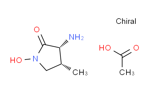 CAS No. 1072933-71-1, (3R,4R)-3-Amino-1-hydroxy-4-methylpyrrolidin-2-one acetic acid salt
