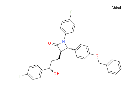 CAS No. 163222-32-0, (3R,4S)-4-(4-(Benzyloxy)phenyl)-1-(4-fluorophenyl)-3-((S)-3-(4-fluorophenyl)-3-hydroxypropyl)azetidin-2-one