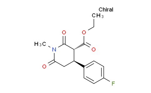 CAS No. 109887-52-7, (3R,4S)-Ethyl 4-(4-fluorophenyl)-1-methyl-2,6-dioxopiperidine-3-carboxylate