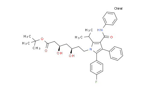 CAS No. 134395-00-9, (3R,5R)-tert-Butyl 7-(2-(4-fluorophenyl)-5-isopropyl-3-phenyl-4-(phenylcarbamoyl)-1H-pyrrol-1-yl)-3,5-dihydroxyheptanoate