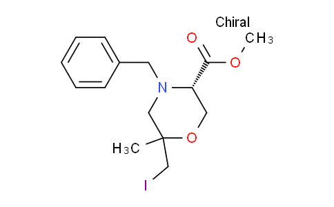 CAS No. 1001054-44-9, (3S)-Methyl 4-benzyl-6-(iodomethyl)-6-methylmorpholine-3-carboxylate