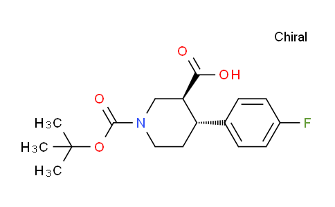 CAS No. 923932-21-2, (3S,4R)-1-(tert-Butoxycarbonyl)-4-(4-fluorophenyl)piperidine-3-carboxylic acid