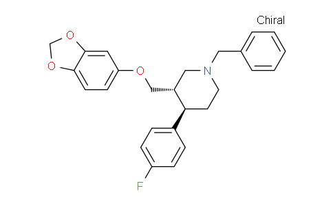 CAS No. 105813-14-7, (3S,4R)-3-((Benzo[d][1,3]dioxol-5-yloxy)methyl)-1-benzyl-4-(4-fluorophenyl)piperidine