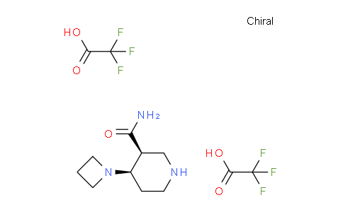 CAS No. 1624261-48-8, (3S,4R)-4-(Azetidin-1-yl)piperidine-3-carboxamide bis(2,2,2-trifluoroacetate)