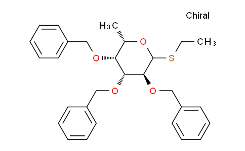 CAS No. 169532-17-6, (3S,4R,5R,6S)-3,4,5-Tris(benzyloxy)-2-(ethylthio)-6-methyltetrahydro-2H-pyran