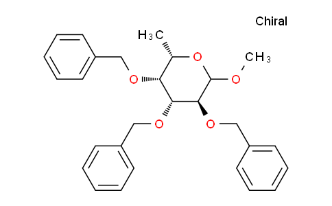 CAS No. 67576-77-6, (3S,4R,5R,6S)-3,4,5-Tris(benzyloxy)-2-methoxy-6-methyltetrahydro-2H-pyran