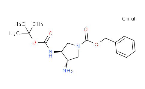 CAS No. 1033713-58-4, (3S,4S)-Benzyl 3-amino-4-((tert-butoxycarbonyl)amino)pyrrolidine-1-carboxylate
