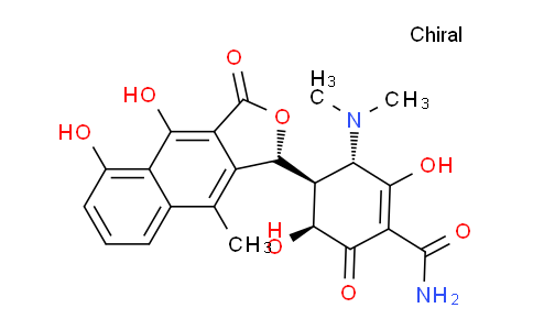 CAS No. 18695-01-7, (3S,4S,5S)-4-((R)-4,5-Dihydroxy-9-methyl-3-oxo-1,3-dihydronaphtho[2,3-c]furan-1-yl)-3-(dimethylamino)-2,5-dihydroxy-6-oxocyclohex-1-enecarboxamide