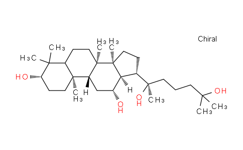 CAS No. 83349-37-5, (3S,8R,9R,10R,12R,13R,14S,17S)-17-((R)-2,6-Dihydroxy-6-methylheptan-2-yl)-4,4,8,10,14-pentamethylhexadecahydro-1H-cyclopenta[a]phenanthrene-3,12-diol