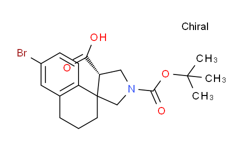 CAS No. 1957130-63-0, (4'S)-6-Bromo-1'-(tert-butoxycarbonyl)-3,4-dihydro-2H-spiro[naphthalene-1,3'-pyrrolidine]-4'-carboxylic acid