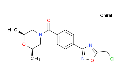 CAS No. 1186662-45-2, (4-(5-(Chloromethyl)-1,2,4-oxadiazol-3-yl)phenyl)((2R,6S)-2,6-dimethylmorpholino)methanone