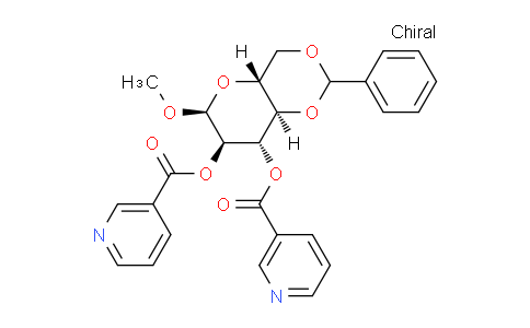 DY621180 | (4AR,6S,7R,8S,8aR)-6-methoxy-2-phenylhexahydropyrano[3,2-d][1,3]dioxine-7,8-diyl dinicotinate