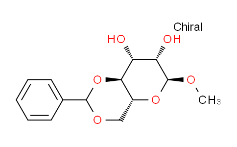 CAS No. 4148-58-7, (4AR,6S,7S,8R,8aS)-6-methoxy-2-phenylhexahydropyrano[3,2-d][1,3]dioxine-7,8-diol