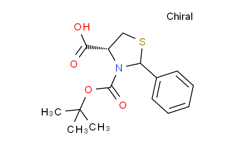 CAS No. 637032-03-2, (4R)-3-(tert-Butoxycarbonyl)-2-phenylthiazolidine-4-carboxylic acid