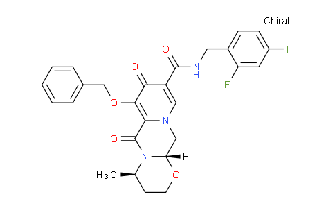 CAS No. 1206102-11-5, (4R,12aS)-7-(Benzyloxy)-N-(2,4-difluorobenzyl)-4-methyl-6,8-dioxo-3,4,6,8,12,12a-hexahydro-2H-pyrido[1',2':4,5]pyrazino[2,1-b][1,3]oxazine-9-carboxamide