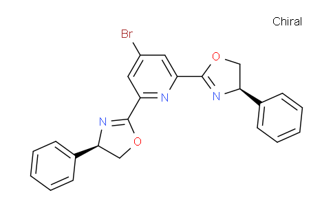 CAS No. 618863-43-7, (4R,4'R)-2,2'-(4-Bromopyridine-2,6-diyl)bis(4-phenyl-4,5-dihydrooxazole)