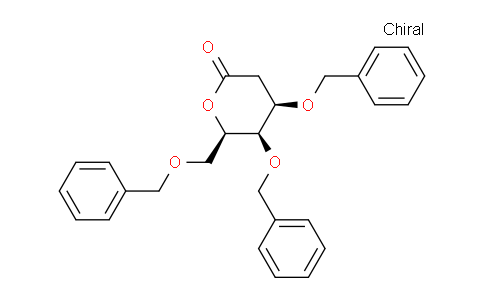 CAS No. 79999-46-5, (4R,5R,6R)-4,5-Bis(benzyloxy)-6-((benzyloxy)methyl)tetrahydro-2H-pyran-2-one