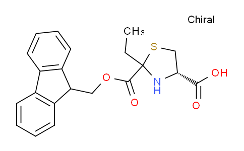 CAS No. 1217512-44-1, (4S)-2-(((9H-Fluoren-9-yl)methoxy)carbonyl)-2-ethylthiazolidine-4-carboxylic acid