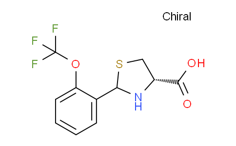 CAS No. 1225071-50-0, (4S)-2-(2-(Trifluoromethoxy)phenyl)thiazolidine-4-carboxylic acid