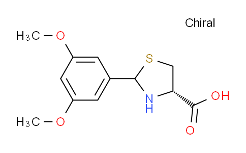 CAS No. 1265908-08-4, (4S)-2-(3,5-Dimethoxyphenyl)thiazolidine-4-carboxylic acid