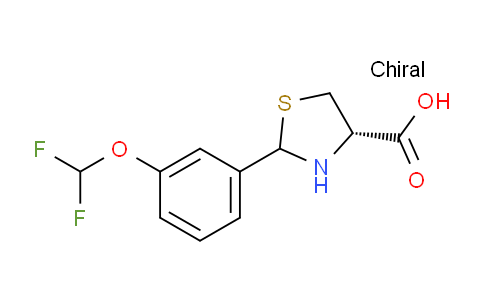 CAS No. 1265908-19-7, (4S)-2-(3-(Difluoromethoxy)phenyl)thiazolidine-4-carboxylic acid