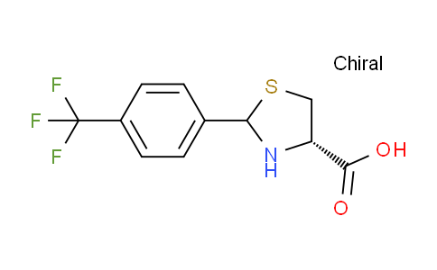 CAS No. 1217522-21-8, (4S)-2-(4-(Trifluoromethyl)phenyl)thiazolidine-4-carboxylic acid