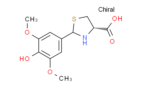 CAS No. 1265908-21-1, (4S)-2-(4-Hydroxy-3,5-dimethoxyphenyl)thiazolidine-4-carboxylic acid