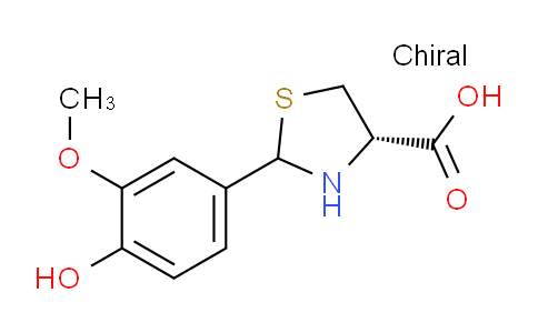 CAS No. 1265908-22-2, (4S)-2-(4-Hydroxy-3-methoxyphenyl)thiazolidine-4-carboxylic acid