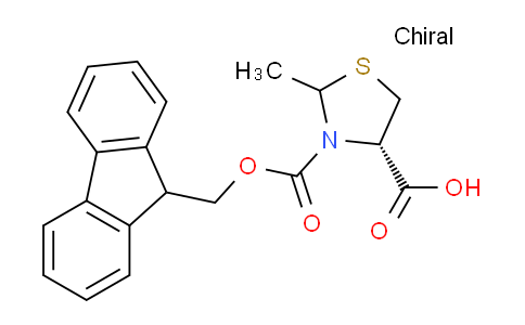 CAS No. 1217544-28-9, (4S)-3-(((9H-Fluoren-9-yl)methoxy)carbonyl)-2-methylthiazolidine-4-carboxylic acid