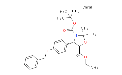 CAS No. 382596-27-2, (4S,5R)-3-tert-Butyl 5-ethyl 4-(4-(benzyloxy)phenyl)-2,2-dimethyloxazolidine-3,5-dicarboxylate