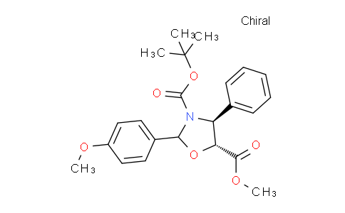 CAS No. 670254-71-4, (4S,5R)-3-tert-Butyl 5-methyl 2-(4-methoxyphenyl)-4-phenyloxazolidine-3,5-dicarboxylate