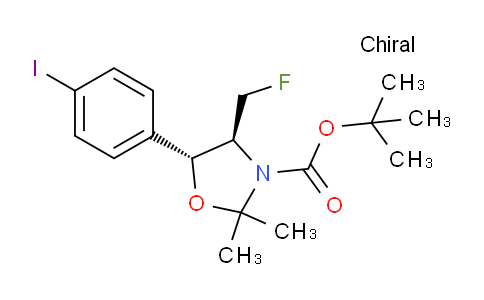 CAS No. 1454906-58-1, (4S,5R)-tert-Butyl 4-(fluoromethyl)-5-(4-iodophenyl)-2,2-dimethyloxazolidine-3-carboxylate